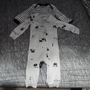 Carter's Buffalo And Navy Striped Kids Footie